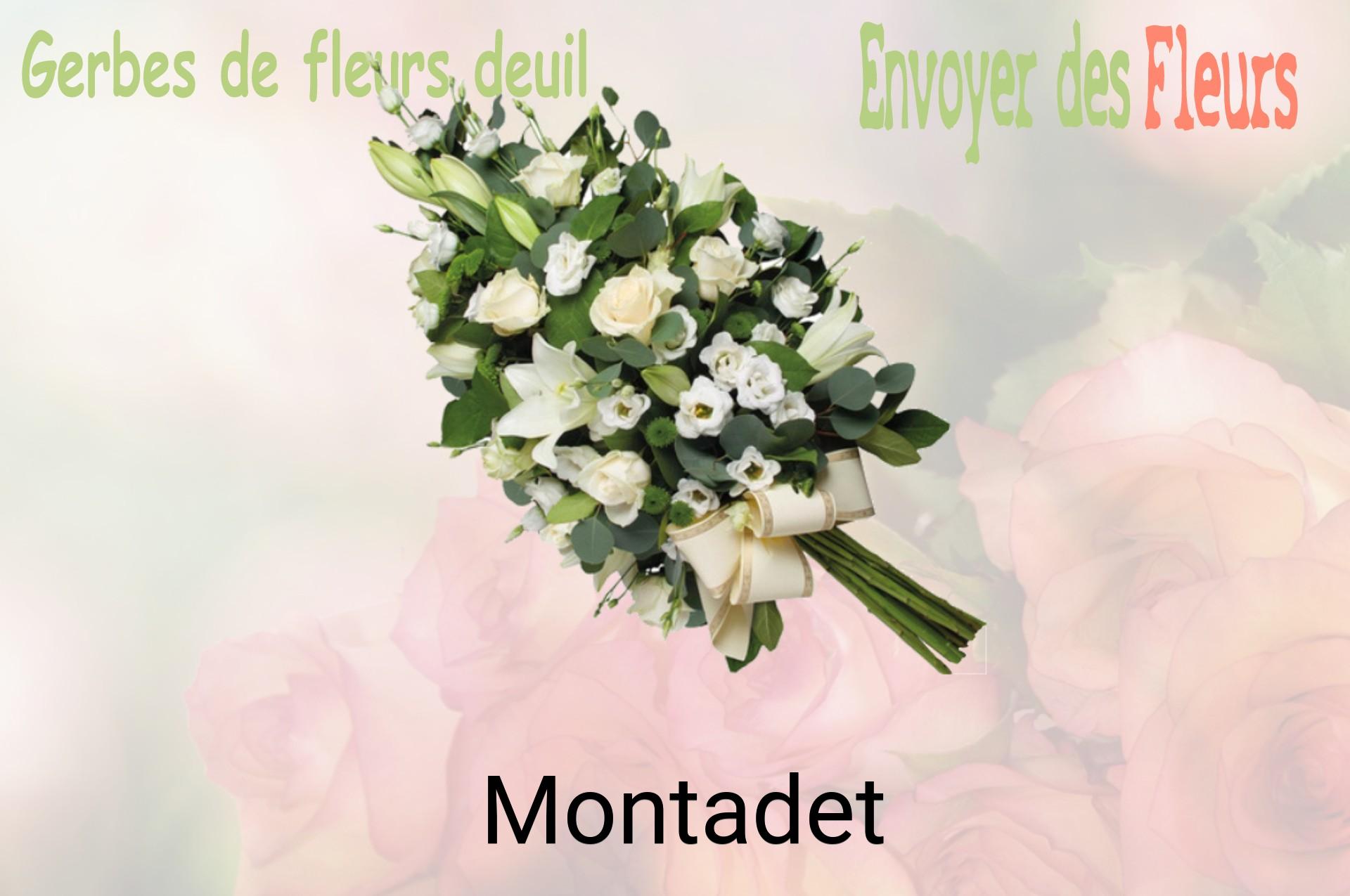 Gerbe de fleurs de deuil livrée à Montadet